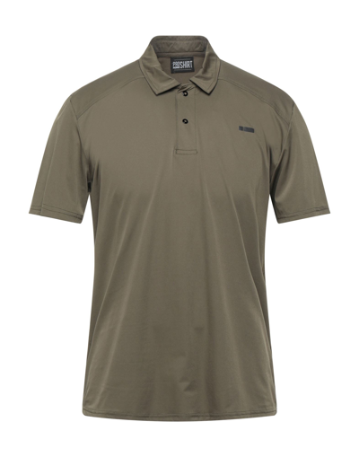 Shop Freddy Man Polo Shirt Military Green Size S Polyamide, Elastane