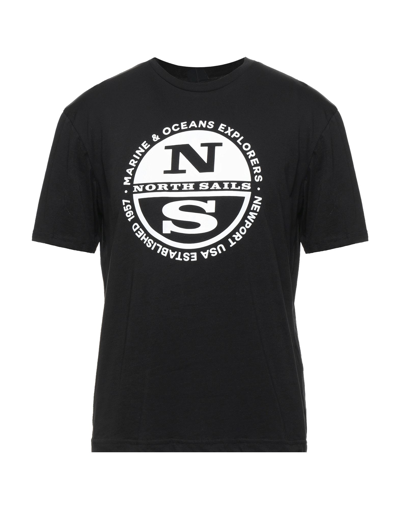 Shop North Sails Man T-shirt Black Size M Cotton