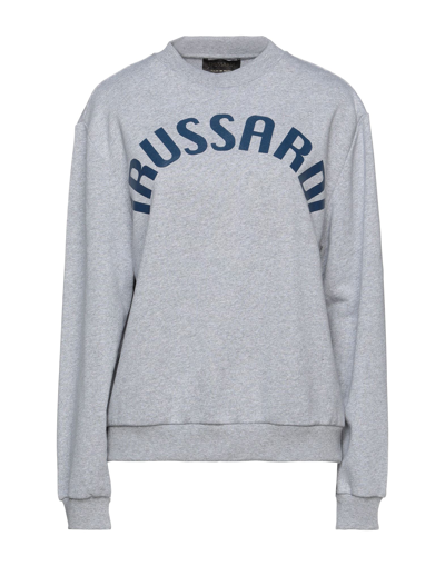 Shop Trussardi Woman Sweatshirt Grey Size L Cotton, Polyester