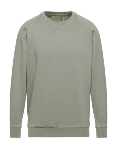 Shop R3d Wöôd Man Sweatshirt Sage Green Size Xxl Polyester, Cotton