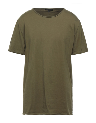 Shop Drykorn Man T-shirt Military Green Size S Cotton