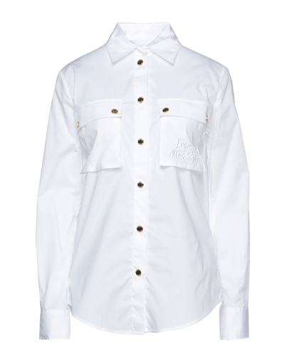 Shop Love Moschino Woman Shirt White Size 8 Cotton, Elastane
