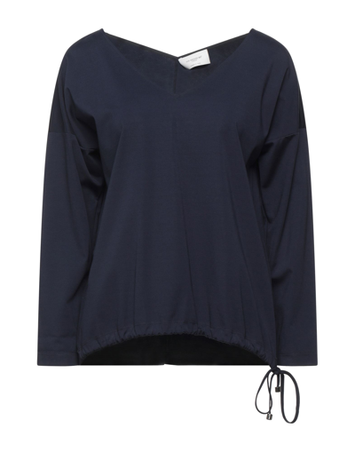 Shop Via Masini 80 Woman T-shirt Midnight Blue Size 8 Viscose, Polyamide, Elastane