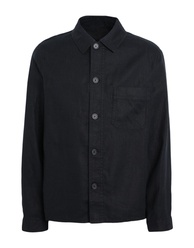 Shop Arket Man Shirt Black Size 42 Linen