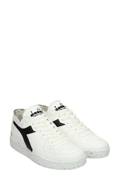 Shop Diadora Mi Basket 2030 Sneakers In White Leather