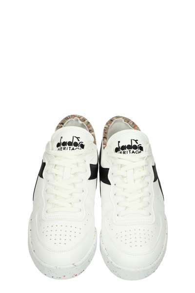 Shop Diadora Mi Basket 2030 Sneakers In White Leather