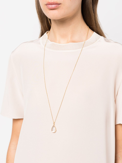 Loquet 14kt Yellow Gold Saffron Crystal Locket In Gold