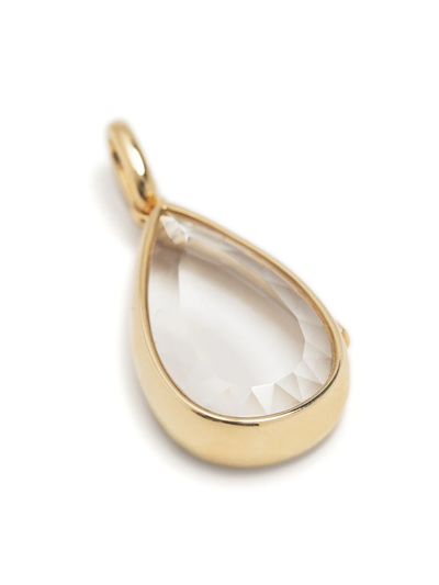Loquet 14kt Yellow Gold Saffron Crystal Locket In Gold