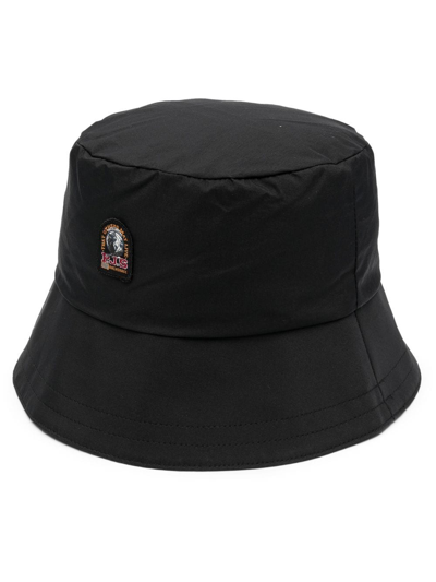 Shop Parajumpers Logo-patch Detail Bucket Hat In Black