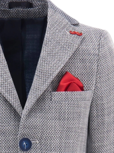 Moustache Single-breasted Blazer In Grey