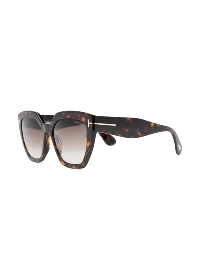 Tom Ford Eyewear Esme Oversized Frame Sunglasses In Brown
