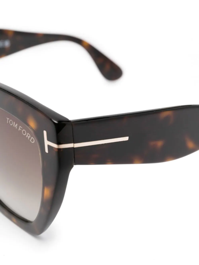 Tom Ford Eyewear Esme Oversized Frame Sunglasses In Brown