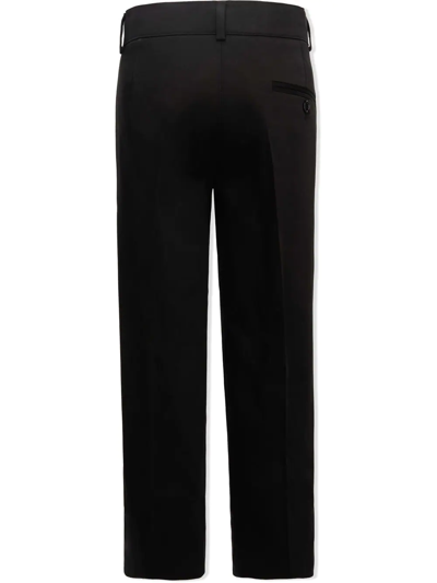 Moustache Tailored Stretch-cotton Trousers In Black