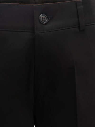 Moustache Tailored Stretch-cotton Trousers In Black