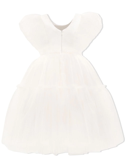 Tulleen La Croix Tulle Dress In White