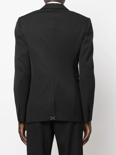 Alexander Mcqueen Single-breasted Wool Grain-de-poudre Suit Jacket In Black