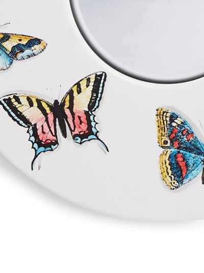 Fornasetti Farfalle Convex Mirror Frame In White