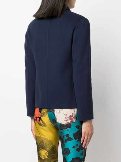Shop Marni Single-breasted Wool-cashmere Jacket In Blue