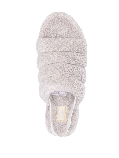 Shop Ugg Fluff Yeah Terry Sandals In Grey