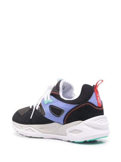 Puma Panelled Lace-up Trainers In Black