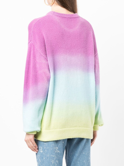 Bapy By *a Bathing Ape® Ombré Heart Print Jumper In Multicolour