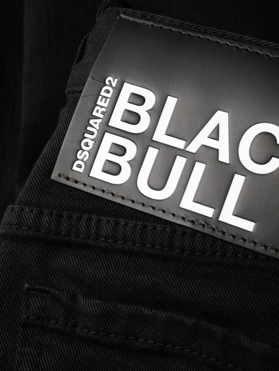 Shop Dsquared2 Black Bull Flared Jeans