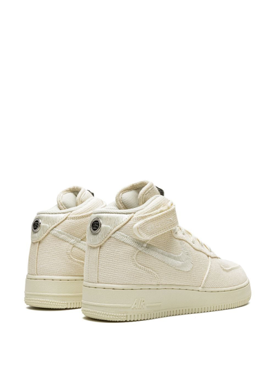 Nike X Stussy Air Force 1 Mid Sneakers In Neutrals