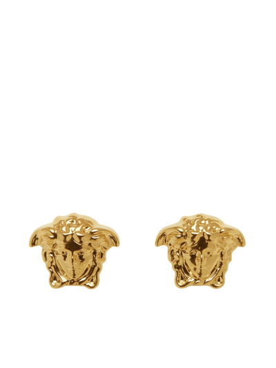 Shop Versace Earrings Metal In H Gold