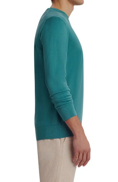 Bugatchi Men's Birdseye Cotton Crewneck Sweater In Celadon