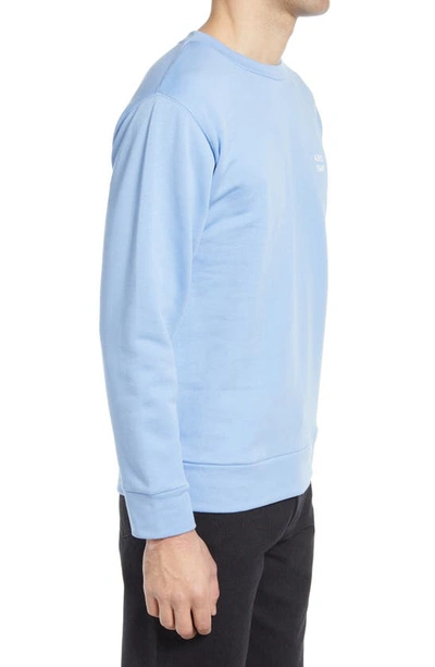 Shop Apc Mike Logo Crewneck Sweatshirt In Blue