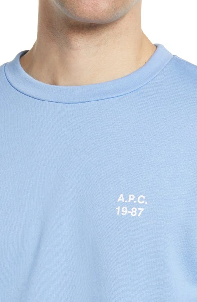 Shop Apc Mike Logo Crewneck Sweatshirt In Blue