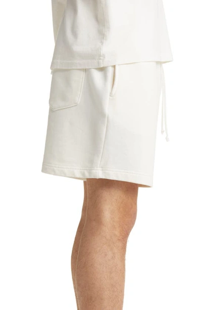 Shop Elwood Core Organic Cotton Brushed Terry Sweat Shorts In White