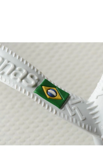 Shop Havaianas Brazil Flip Flop In White