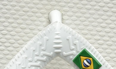 Shop Havaianas Brazil Flip Flop In White