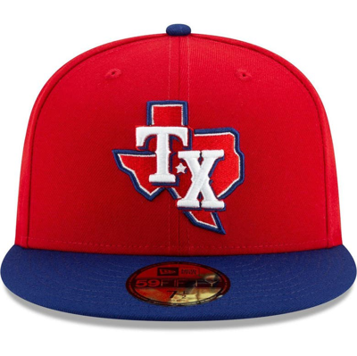 Texas Rangers New Era 50th Anniversary Authentic Collection On-Field  59FIFTY Fitted Hat - Light Blue/Royal