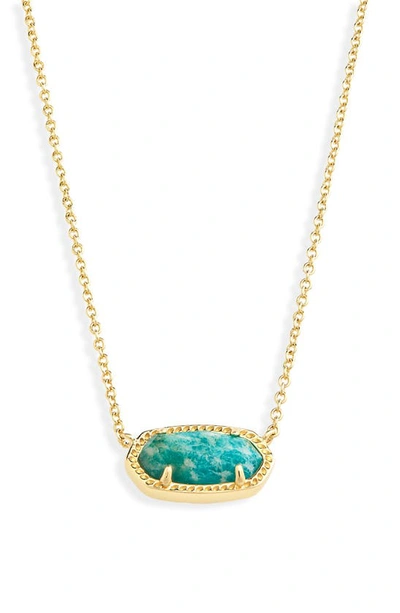 Shop Kendra Scott Elisa Birthstone Pendant Necklace In Gold Seafoam