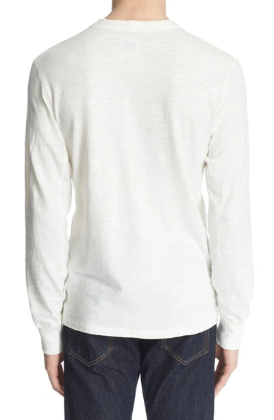 Rag & Bone Classic Slubbed Cotton-jersey Henley T-shirt In White
