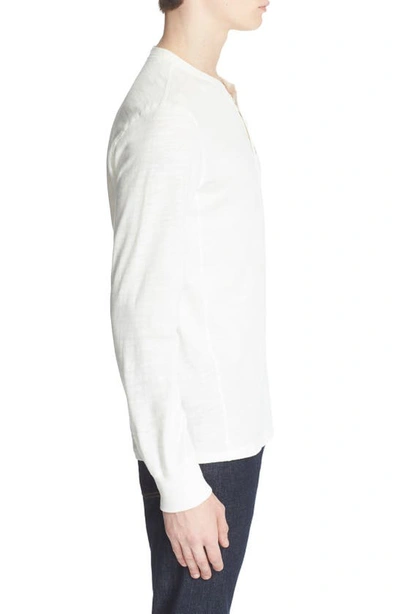 Rag & Bone Classic Slubbed Cotton-jersey Henley T-shirt In White