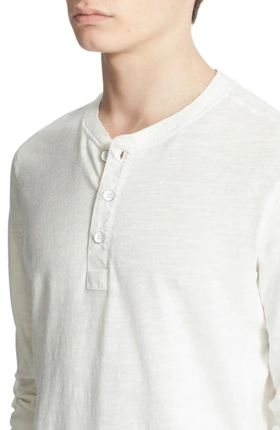Rag & Bone Classic Slubbed Cotton-jersey Henley T-shirt In White