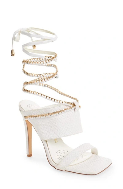 Shop Azalea Wang Taska Ankle Strap Sandal In White