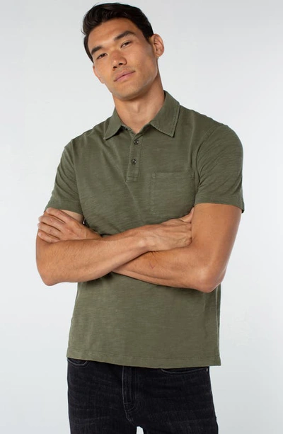 Shop Liverpool Los Angeles Short Sleeve Polo Tee In Moss Green