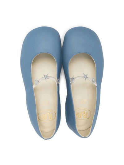 Shop Pèpè Star-patch Ballerina Shoes In Blue