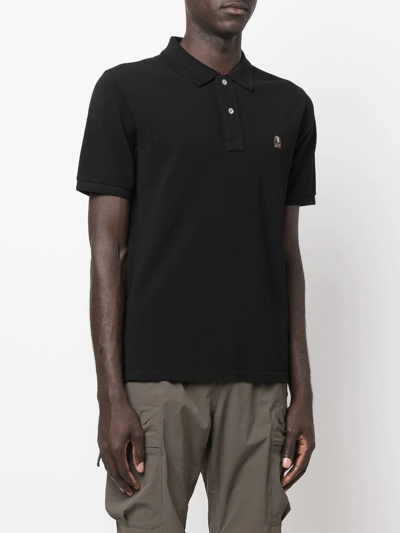 Shop Parajumpers Logo-patch Polo Shirt In Black