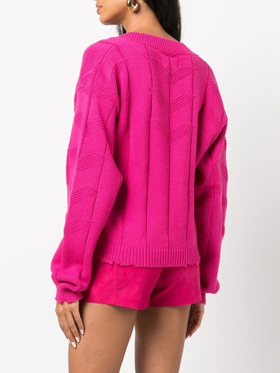 Rta Pink Alba Knitted Sweater In Pink