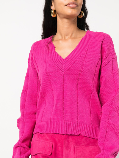 Rta Pink Alba Knitted Sweater In Pink