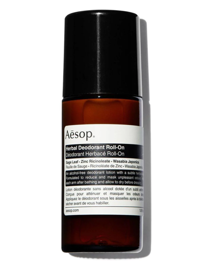 Shop Aesop Herbal Roll-on Deodorant 50ml In White