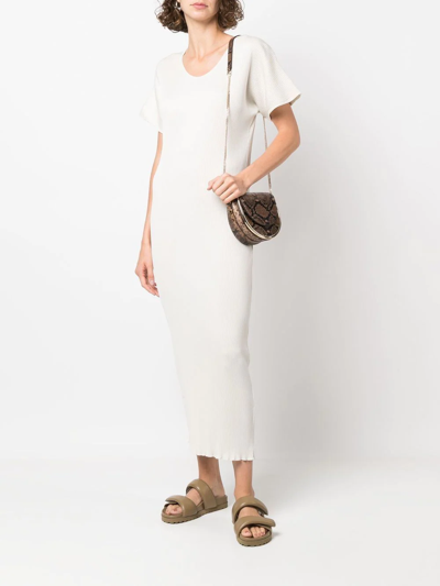 Filippa K Reyna Fitted Knit Maxi Dress In Ivory | ModeSens