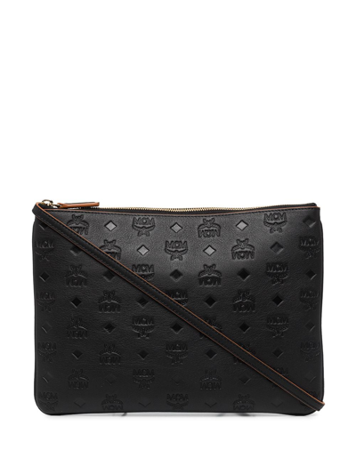 Shop Mcm Medium Aren Crossbody Bag In Black