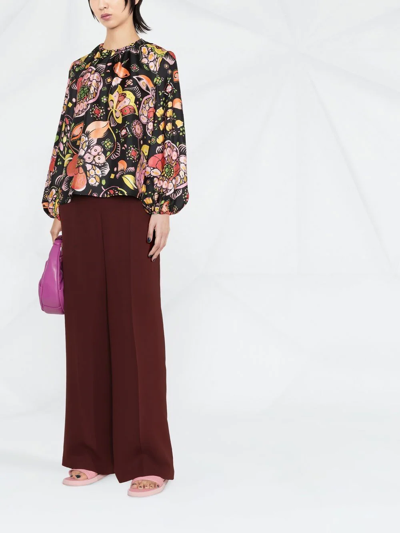 La Doublej Charming Silk Blouse In Black