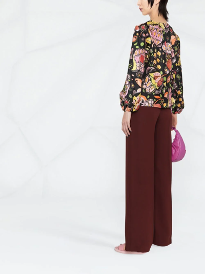 La Doublej Charming Silk Blouse In Black